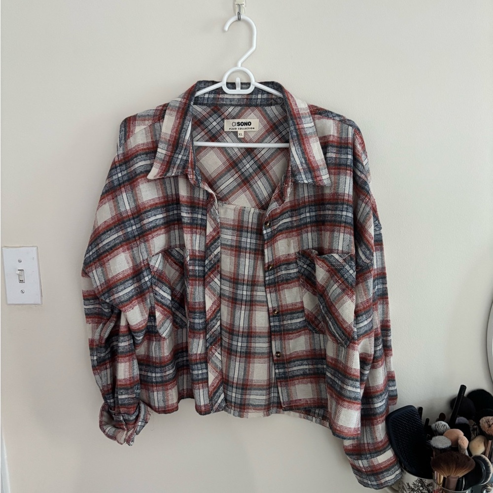 Ci Sono Multicolor Plaid Shirt